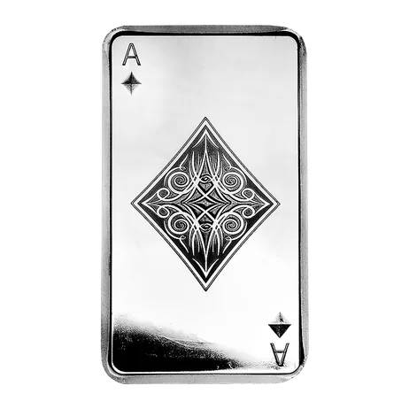 Apmex 10 oz Silver Bar Ace of Diamonds