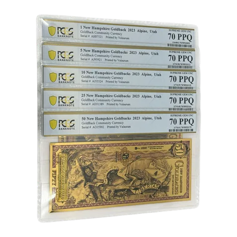 2023 New Hampshire Goldback Note Set PCGS 70
