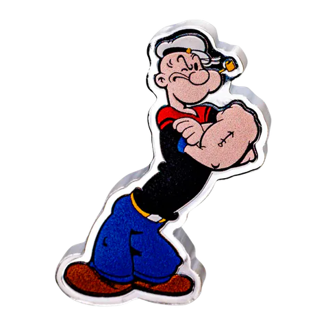 Apmex 2023 Samoa 1 oz Silver Popeye Shaped Coin