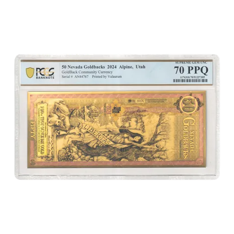 2024 Nevada $50 Goldback PCGS MS70