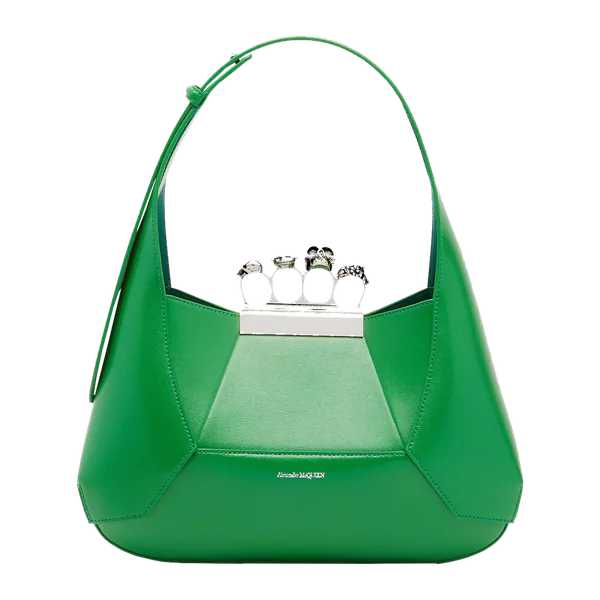 Alexander McQueen The Jewelled Hobo Bag in Bright Green