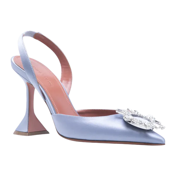 Amina Muaddi Begum Crystal-embellished Slingback Pumps