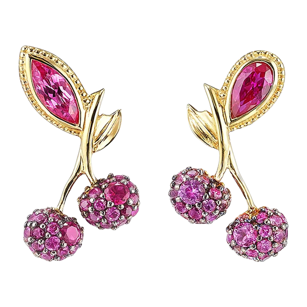 Anabela Chan Cherry Multi-stone Earrings 18kt 5.30ctw