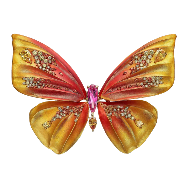Anabela Chan Magma Butterfly Brooch 18kt