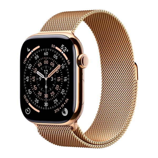 Apple Watch Series 11 Gold Titanium Milanese Loop