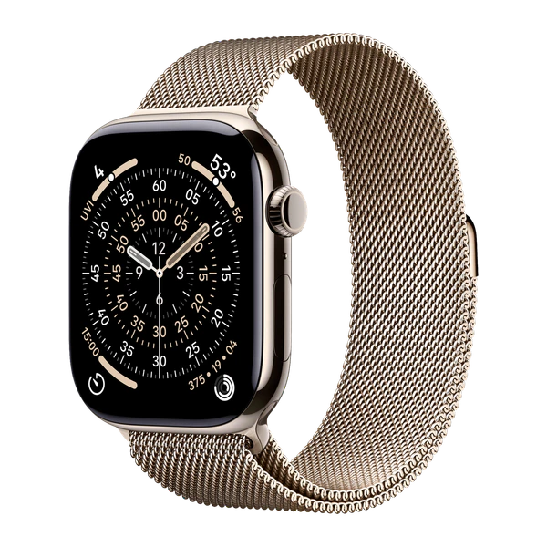 Apple Watch Series 11 Natural Titanium Milanese Loop