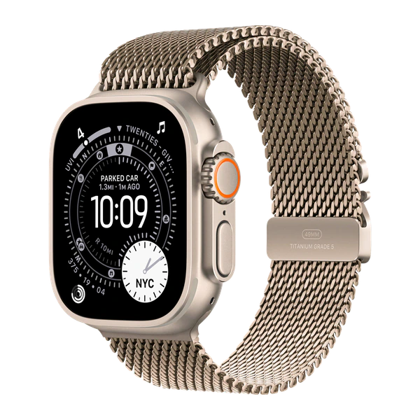 Apple Watch Ultra 3 Natural Titanium Milanese Loop