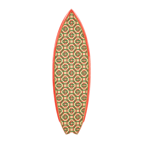 Casablanca Handmade Retro Twin Surf Board