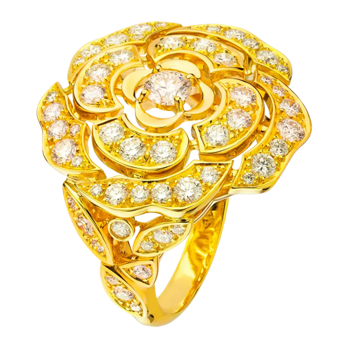 Chanel Bouton de Camélia Ring 18kt 1.44ctw