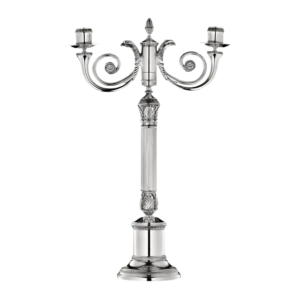 Christofle Malmaison Two Light Candelabra
