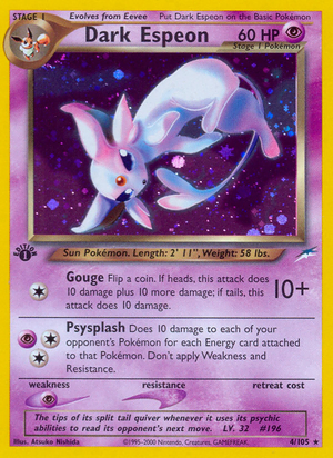 Pokémon Dark Espeon · Neo Destiny