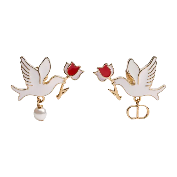 Dior Dioramour Doves & Roses Earrings