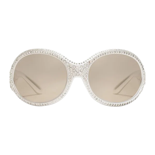 Dolce & Gabbana Oval-frame crystal-embellished Sunglasses