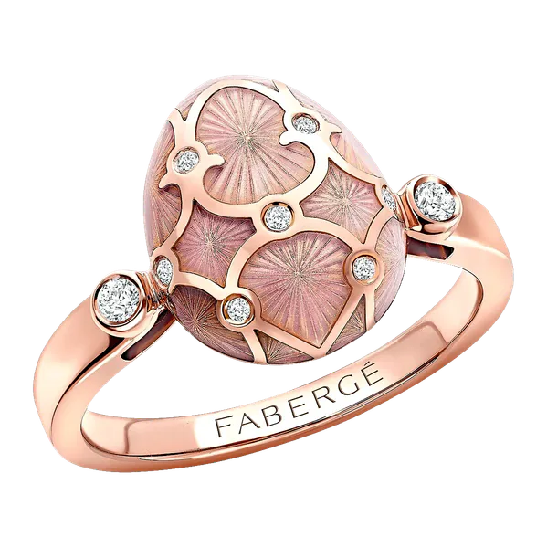 Faberge Guilloche Enamel Egg Ring