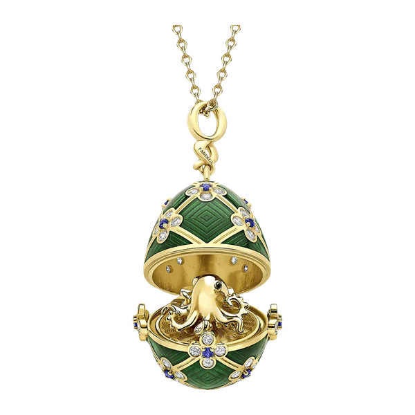 Faberge Guilloche Octopussy Surprise Locket