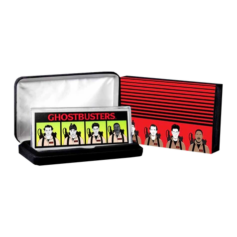 Apmex Ghostbusters Team 40th Anniversary 4 oz Colorized Silver Bar