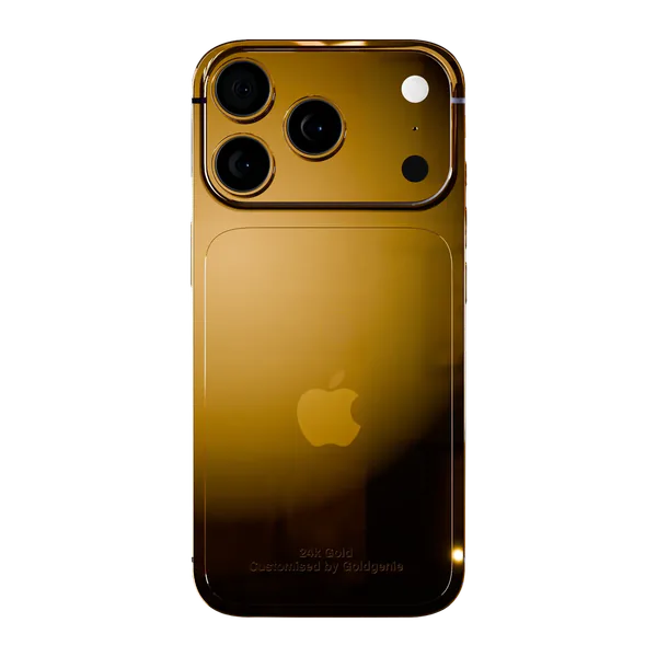 Goldgenie iPhone 17 Pro Max Diamond Bezel 24k Gold