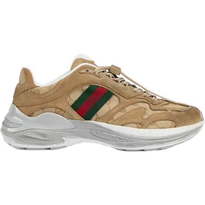 Gucci 2.0 Sneaker Brown Washed Effect Suede GG Canvas
