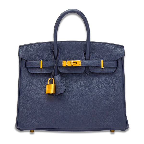 Hermes Birkin 25 Bleu Nuit Togo Gold Hardware