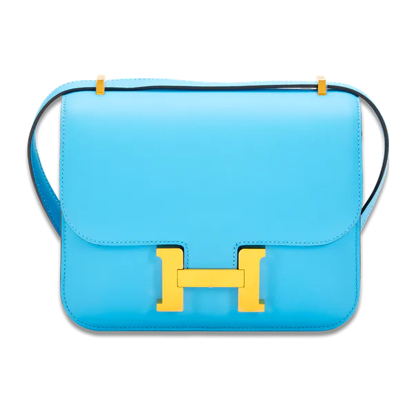 Hermes Mini Constance 18 Bleu Celeste