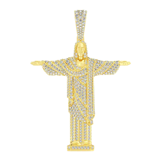 Icebox Christ The Redeemer Pendant 14kt 4.25ctw