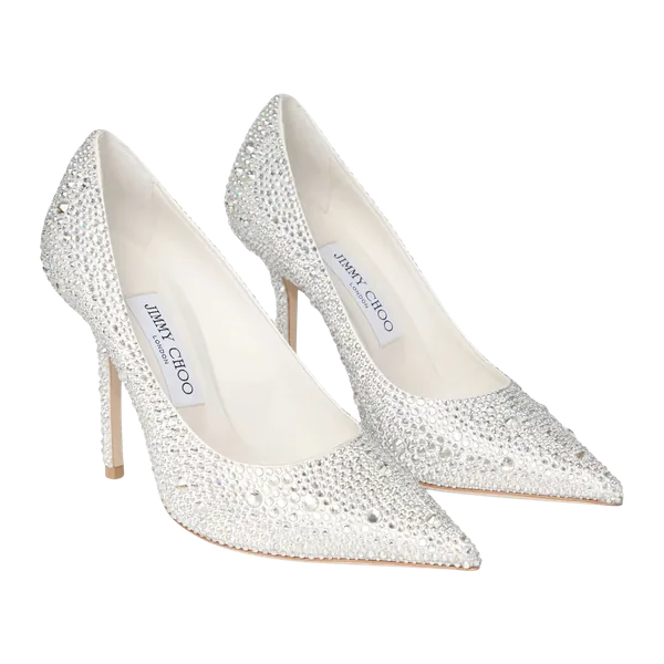 Jimmy Choo 100mm Love Crystal-embellished Pointed Pumps