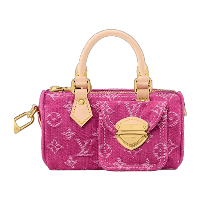 Louis Vuitton Nano Speedy Monogram Denim