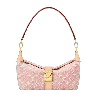 LOUIS VUITTON Pochette Mia Monogram Emblème Rose Ruban