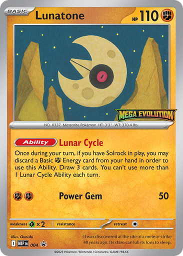 Pokémon Lunatone · Mega Evolution Black Star Promos