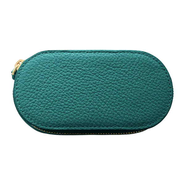 Monica Vinader Oval Pebbled-Leather Jewellery Box