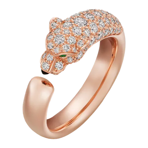 Panthère de Cartier Ring Small Model Half-Paved