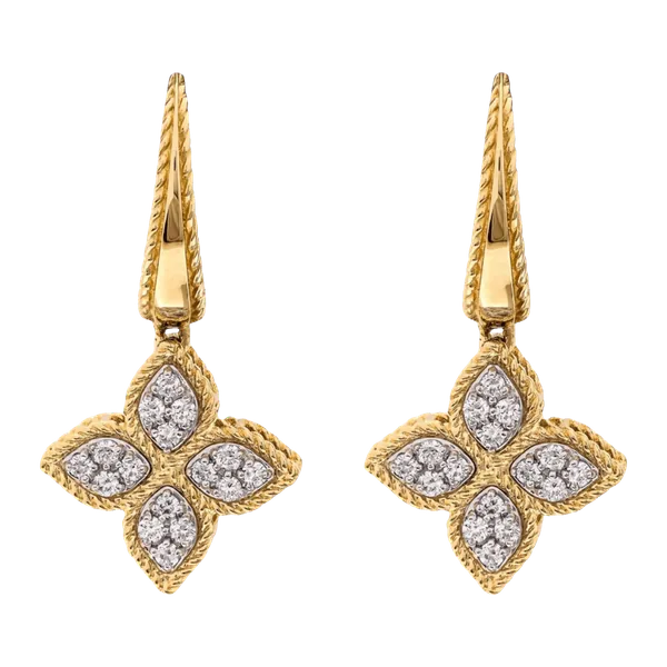Roberto Coin Princess Flower Earrings 18kt