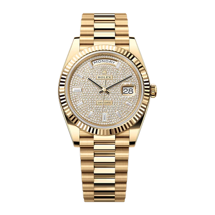 Rolex Oyster Perpetual Day Date 40 Diamond Pave Dial