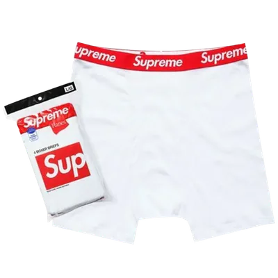 Supreme Hanes Boxer Briefs 4 Pack White
