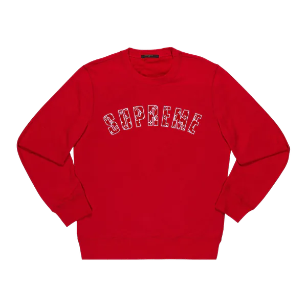 Supreme x Louis Vuitton Arc Logo Crewneck 'Red'