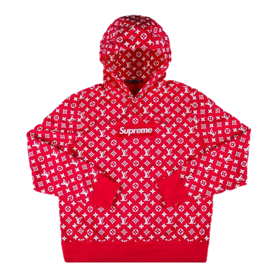 Supreme x Louis Vuitton Box Logo Hooded Sweatshirt 'Red'