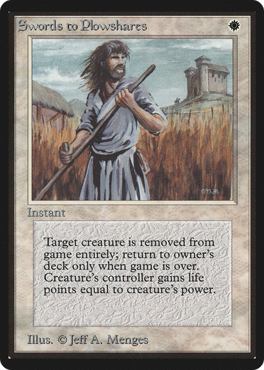 Magic: The Gathering Swords to Plowshares · Limited Edition Beta