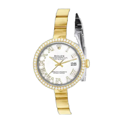 Two-Tone Rolex Diamond Watch Oyster Perpetual Datejust 36mm
