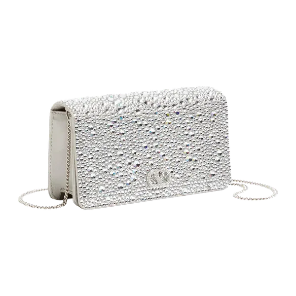 Valentino Garavani VLogo Signature Sparkling-embroidery Clutch Bag