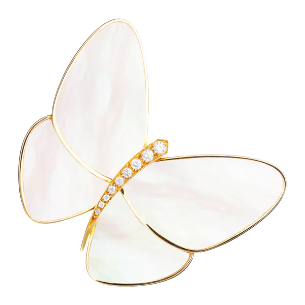 Van Cleef & Arpels Butterfly Clip 18K 0.22ctw Diamond