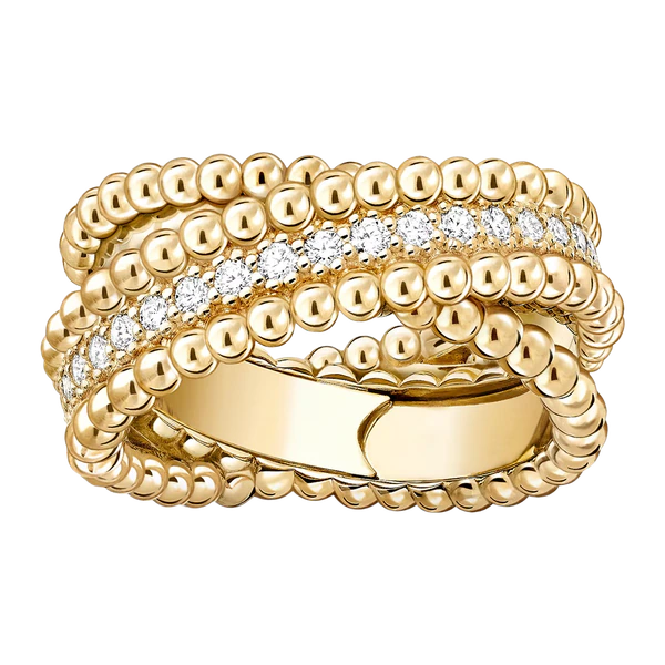 Van Cleef & Arpels Perlee Diamonds Duo Ring