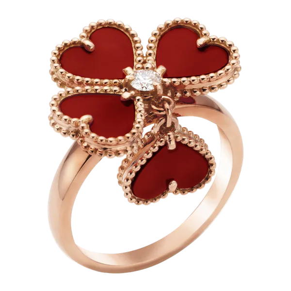 Van Cleef & Arpels Sweet Hearts Ring 18kt 0.08ctw