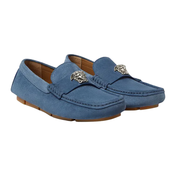 Versace La Medusa Suede Loafers