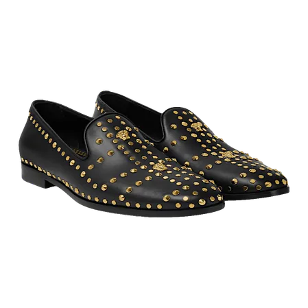 Versace Studded Medusa Slippers