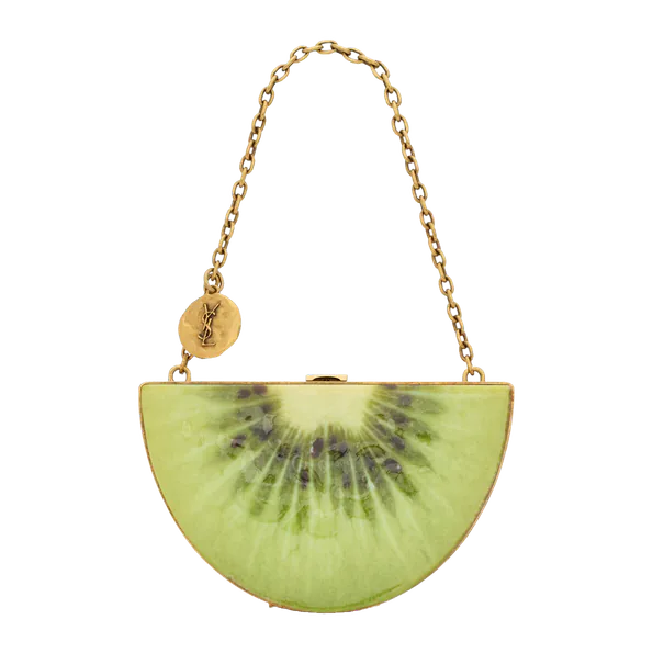 Yves Saint Laurent Evening Mini Kiwi Clutch in Resin